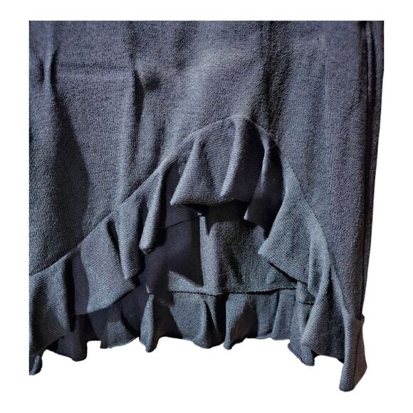 ST. JOHN COLLECTION Santana Knit Asymmetrical Ruffle Hem Skirt - Size 4 - Picture 3 of 6